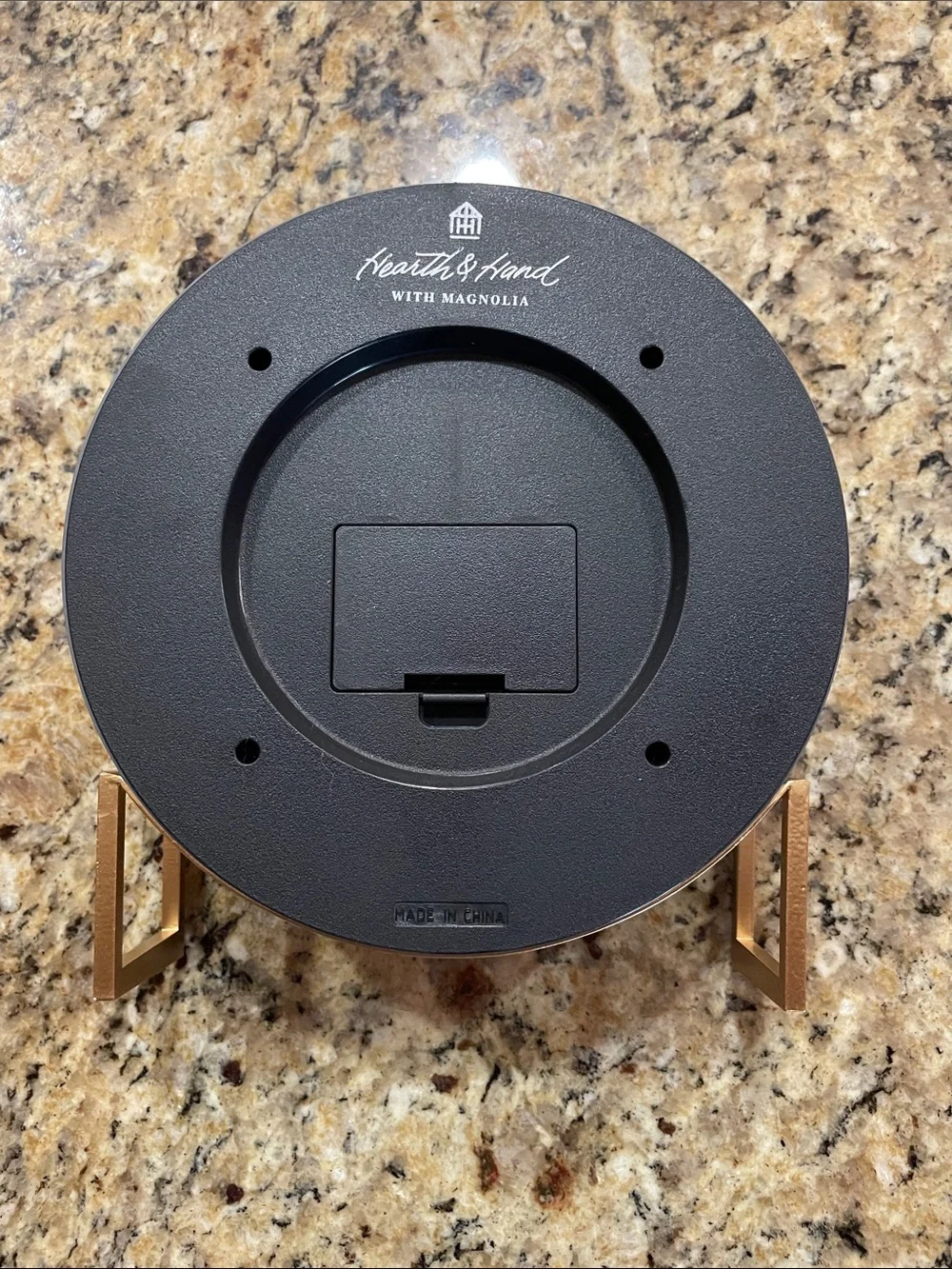 Hearth & Hand Gray and Gold Table Clock